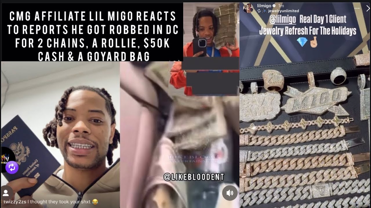 LIL MIGO R0BB£D AGAIN IN DC FOR $50K, JEWELRY & GOYARD BAG ALLEGEDLY 