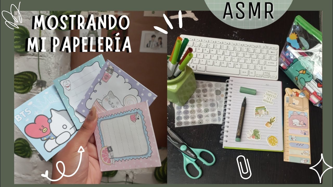 ASMR haul mis cosas de papelería y stickers ♡