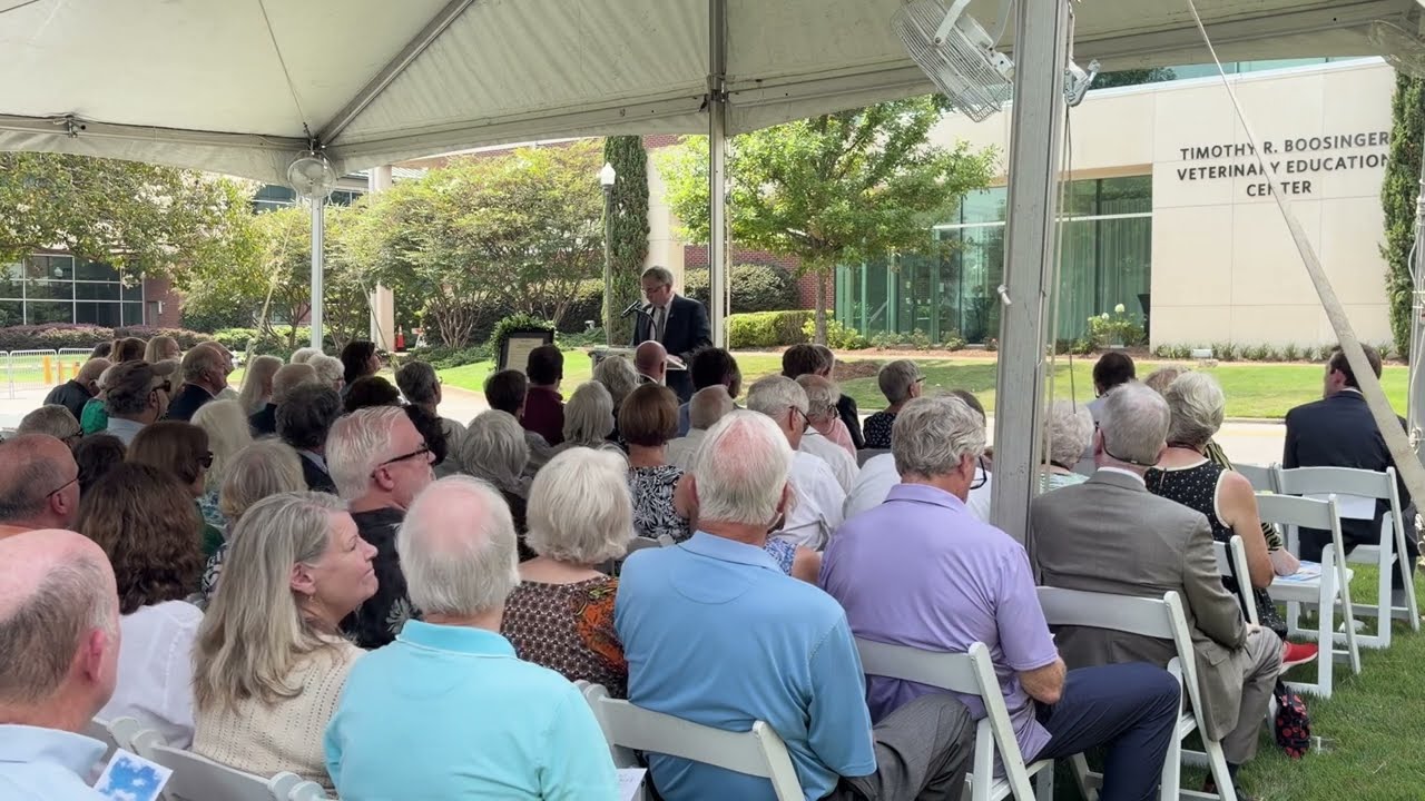 Dedicating the Timothy R. Boosinger Veterinary Education Center