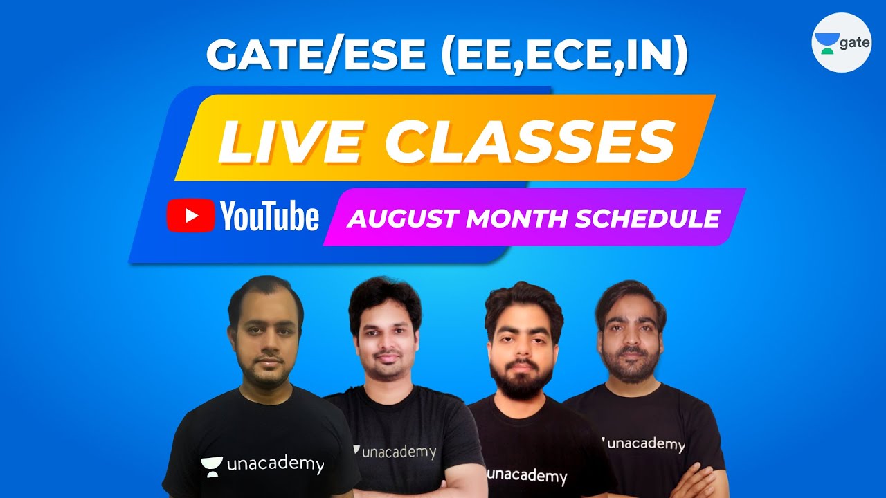 YouTube Live Classes for GATE/ESE 2021 | August Schedule Announcement | Kreatryx