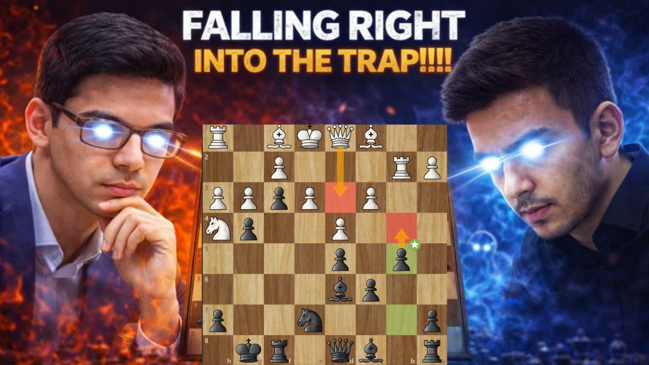 FALLING RIGHT INTO THE TRAP!!!! Anish Giri vs Nodirbek Abdusattorov | Tata Steel Chess 2026