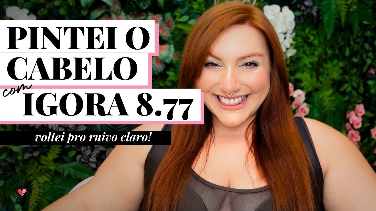 MUDEI DE TINTA! Usei IGORA 8.77 pra ficar com cabelo ruivo claro
