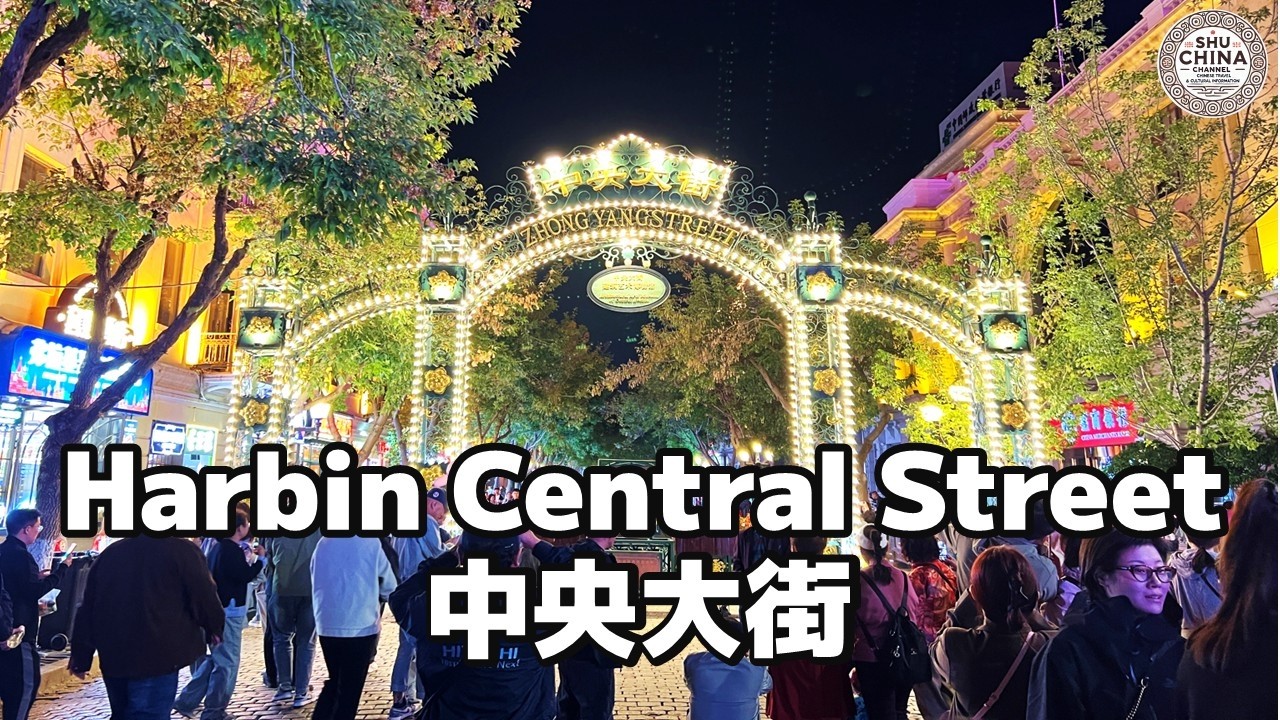 【ハルビン】中央大街ナイトウォーク｜欧風建築が立ち並ぶ賑やかな街を夜散歩｜秋9月と真冬2月を比較