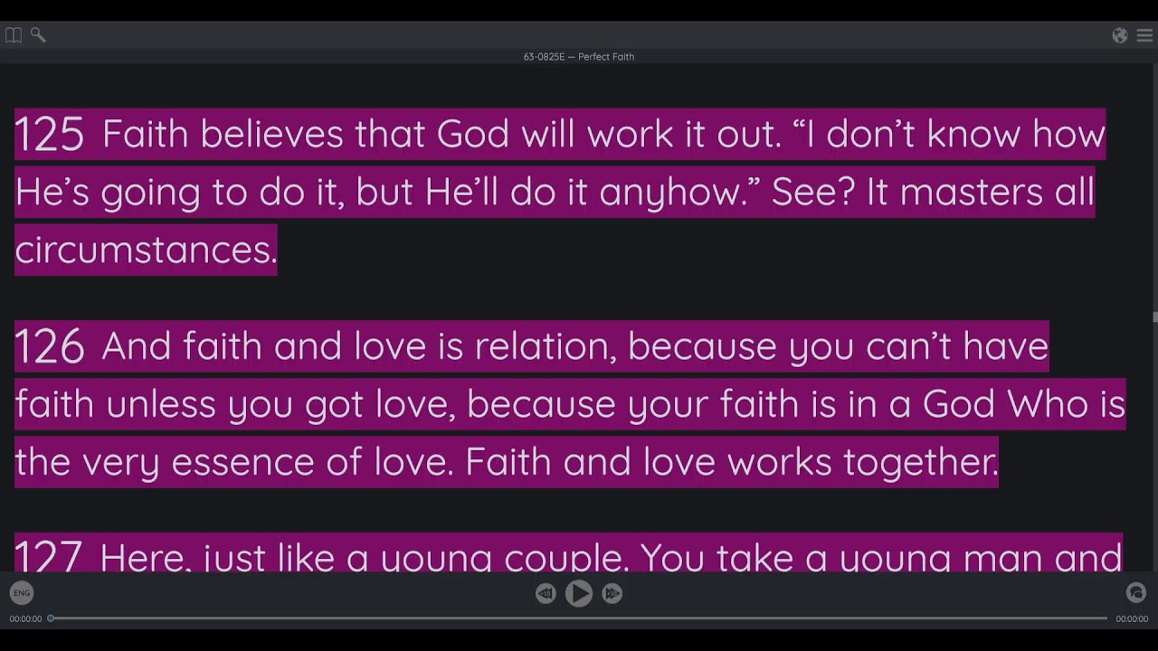 THE SUBSTANCE FAITH [PASTOR L. CHINAMASA