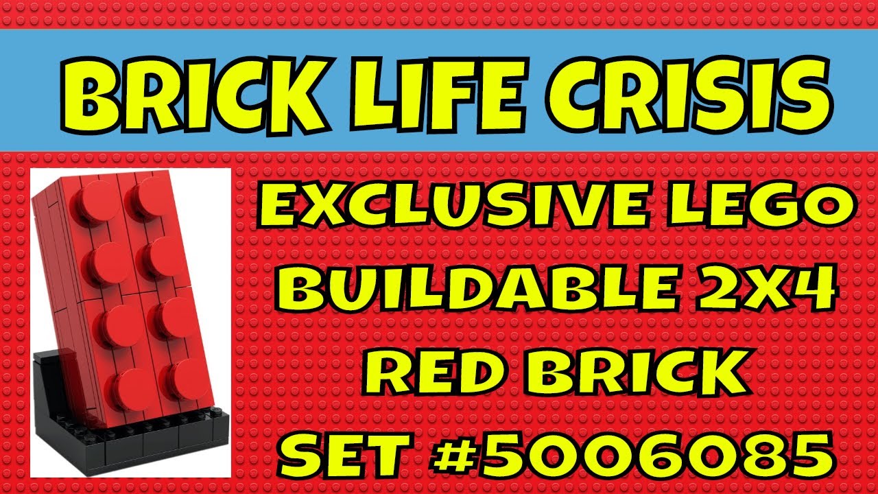 Exclusive LEGO Buildable 2x4 Red Brick Set #5006085