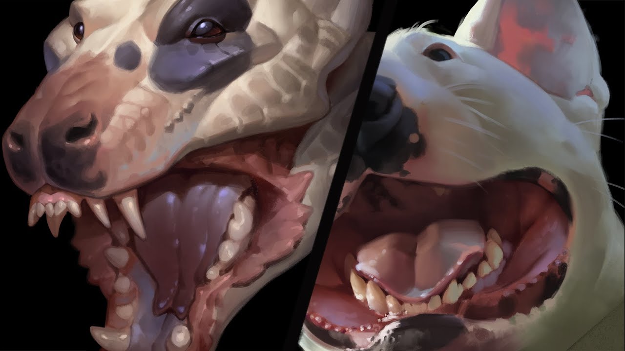 Digital Painting- Gums and Teeth Study Timelapse