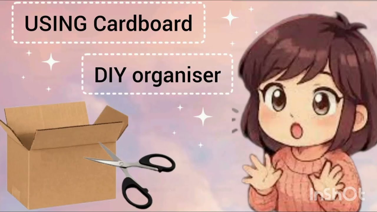 DIY beautiful organizer using cardboard 😍🌈
