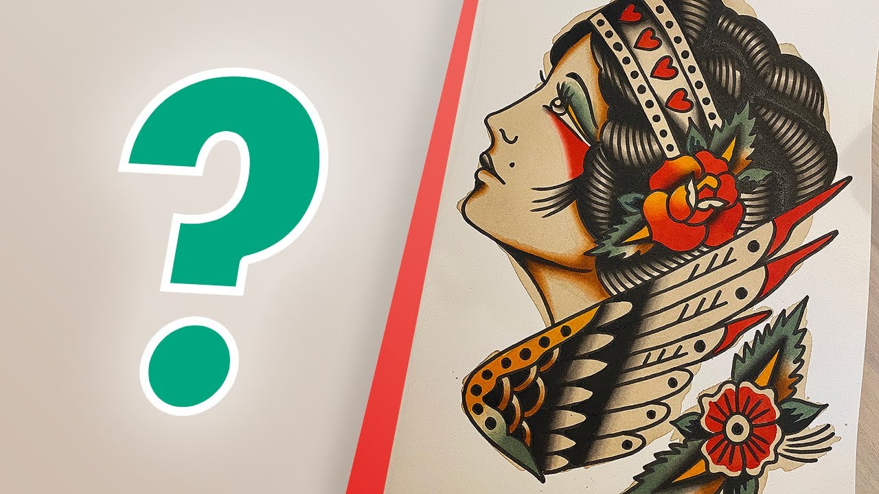 Painting a Traditional Tattoo Flash [Split Sheet]