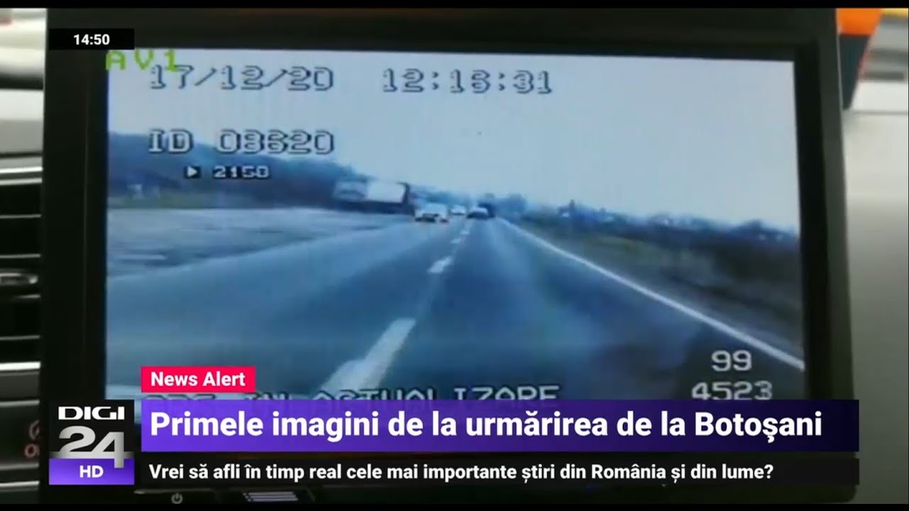 Imagini de la urmărirea din Botoşani. Un bărbat a murit după ce a fost împușcat de polițiști