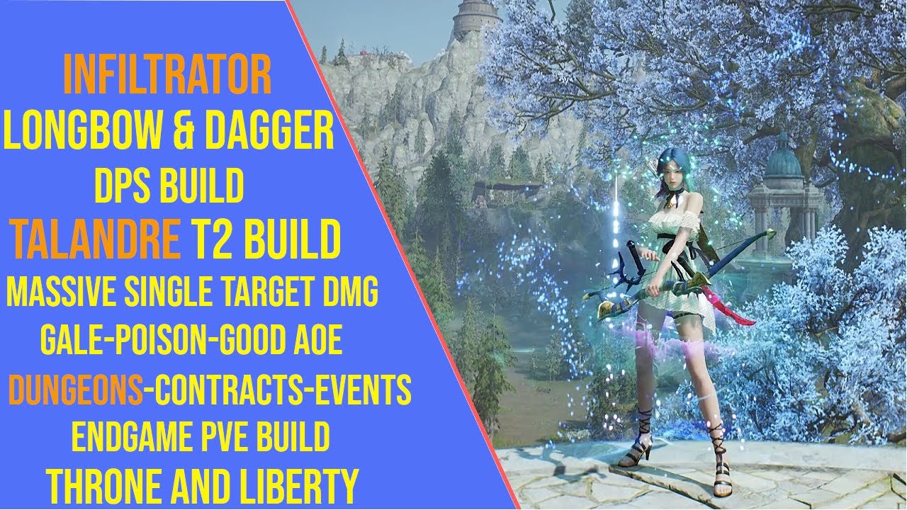 Powerful Longbow and Dagger DPS Build for Throne and Liberty T2 Talandre - Infiltrator Build