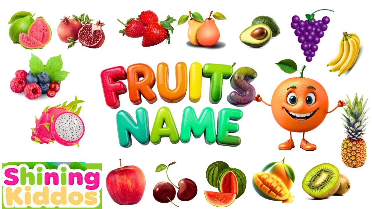 25 Fruits Name for Kids | Fruits Name in English