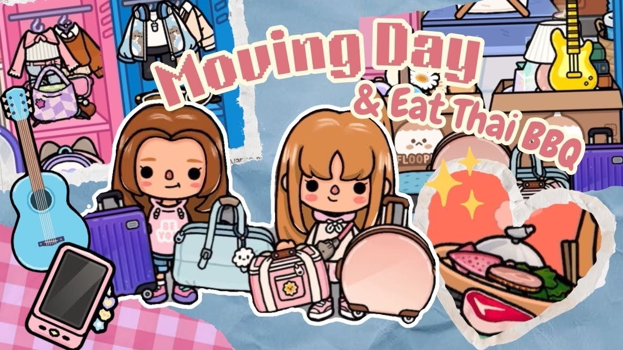 ย้ายหอเก่า & ไปกินหมูกระทะ 🚚🥘 | Moving Day & Eat Thai BBQ | Pocket’s Toca