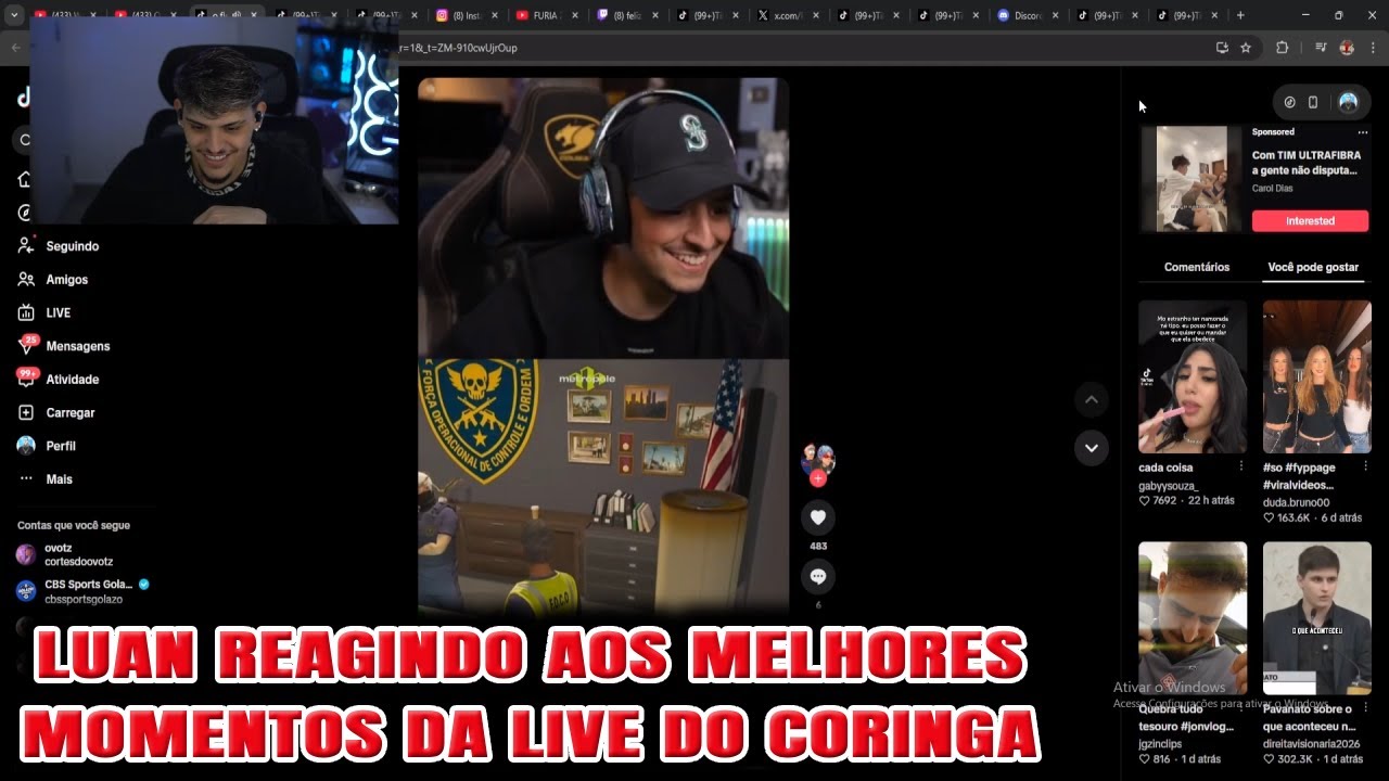 LuanZ7 Reagindo Aos Melhores Momentos Da Live Do Coringa kkkkkkkkkkk
