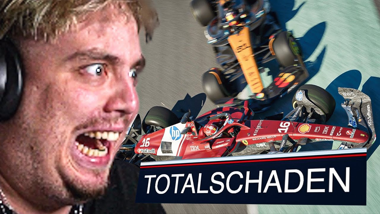 Crashout in Formel 1 (Eli auch maximal sauer)