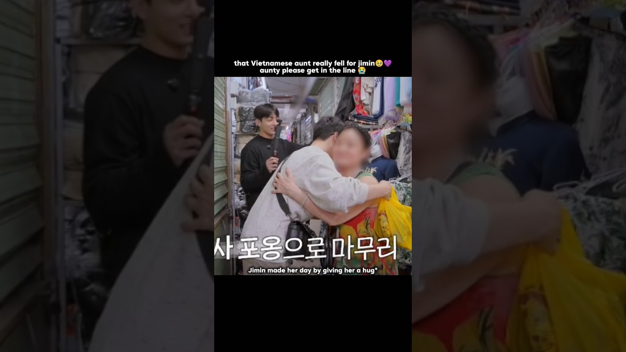 jimin flirting with a woman
