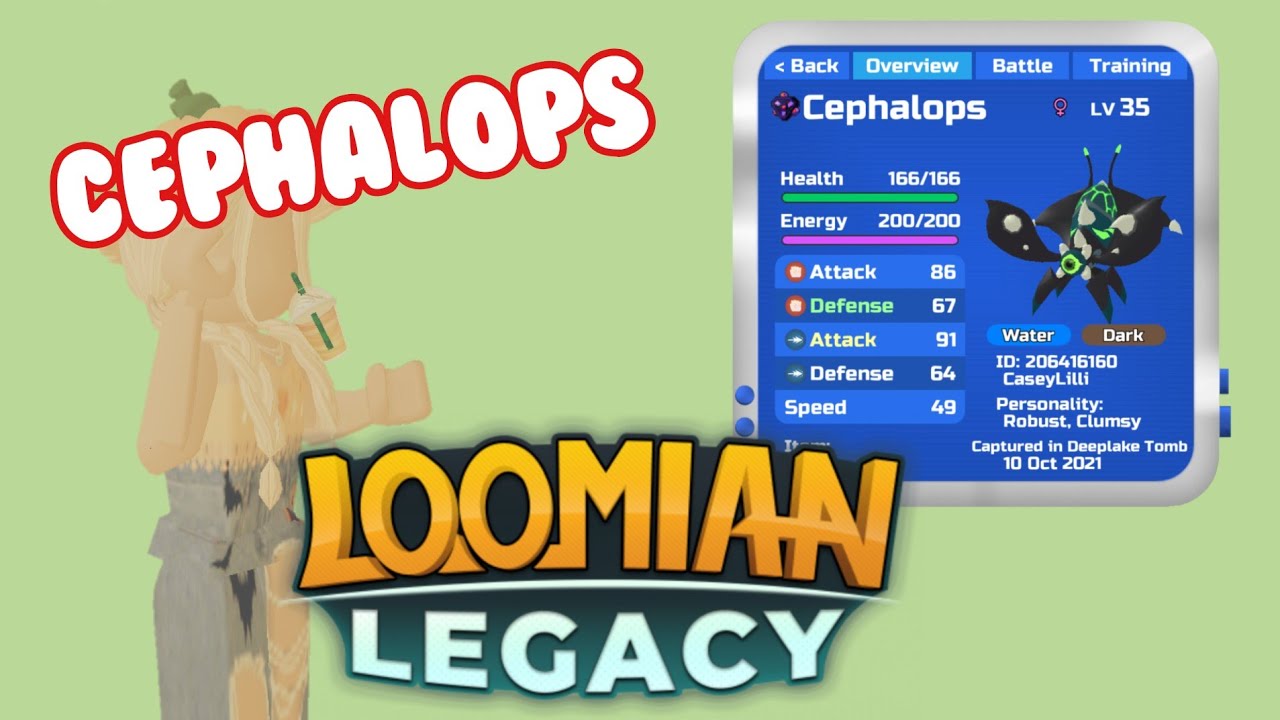 I caught a CEPHALOPS in Loomian Legacy!