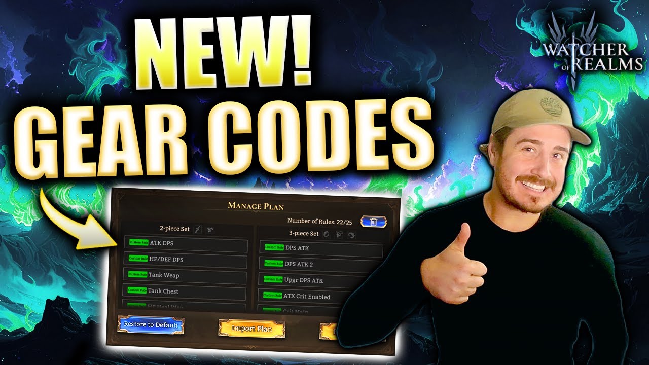 BEST WAY to GEAR CLEANSE! New GEAR RECOMMENDATION SETTINGS - Use These Codes NOW ⁂ Watcher of Realms