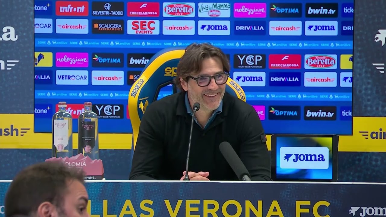 Conferenza stampa di mister Paolo Vanoli dopo Hellas Verona vs Fiorentina