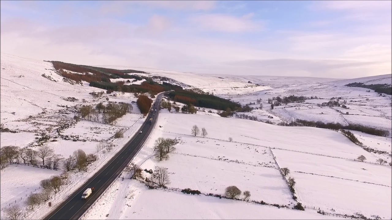 DJI Phantom 3 Advanced - Aerial Snowscapes From Glenshane Pass