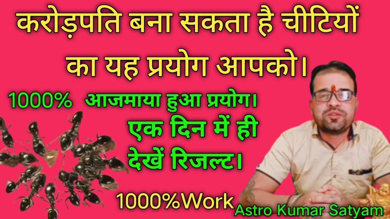 चीटियों को देखते ही वहां रख दें यह एक चीज बहुत जल्द ही करोड़पति धनवान बनने लगोगे।1000% Work...