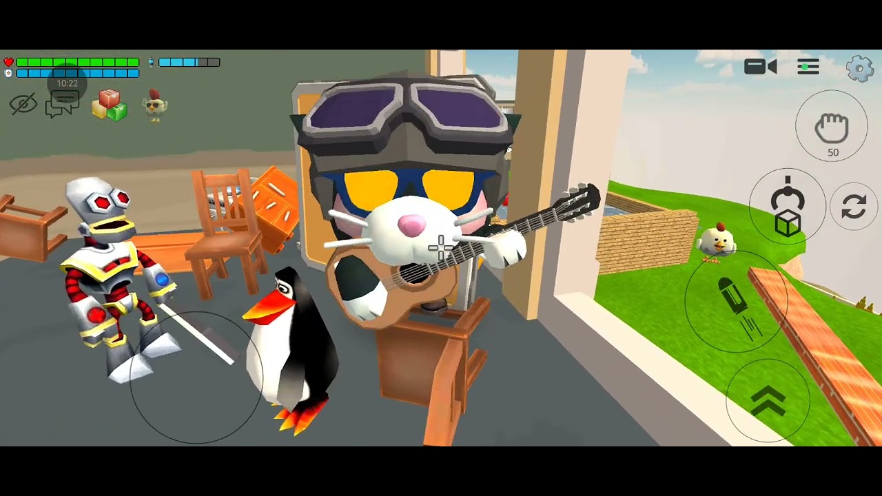 ficamos preso na Ilha flutuante no chicken gun