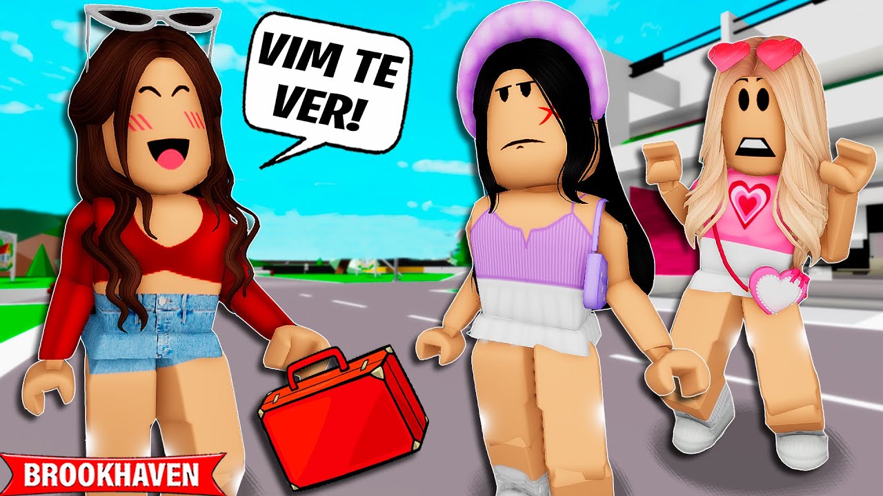 A MINHA PRIMA FOLGADA VEIO ME VISITAR | Historinhas Brookhaven Roblox Bibi e Lud