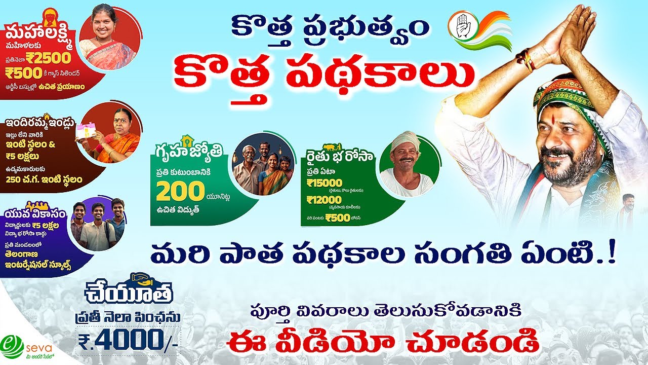 Congress 6 Garantilu || కొత్త ప్రభుత్వ పథకాలు