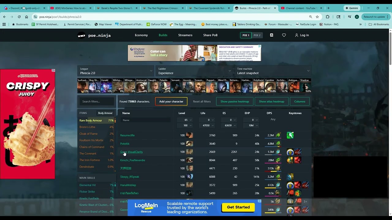 How to abuse poe.ninja to find profit crafts - Body Armors and 6 Links