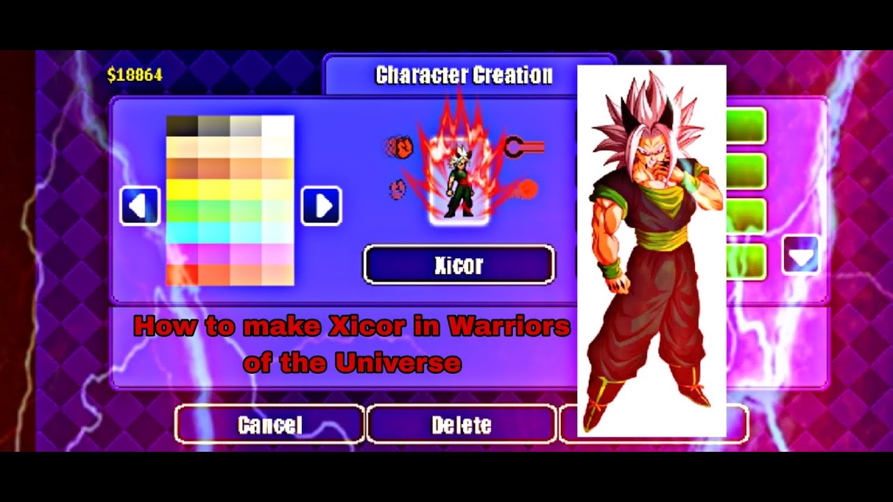 How to make Xicor from Dragon Ball AF in Warriors of the Universe | Warriors of the Universe.