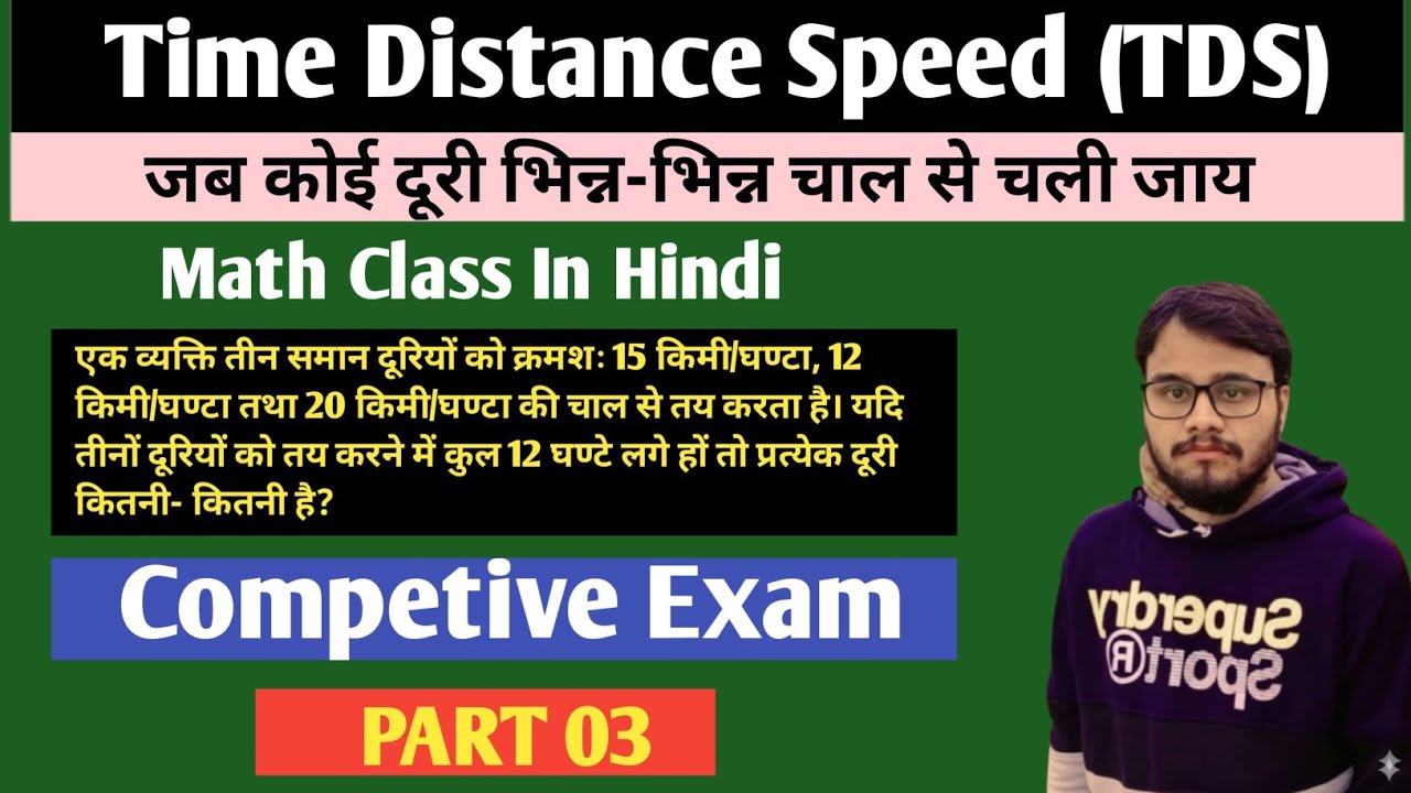 TIME DISTANCE SPEED (PART 03) typewise सैकिंड़ो में आसान तरीके से सीखें by ss math