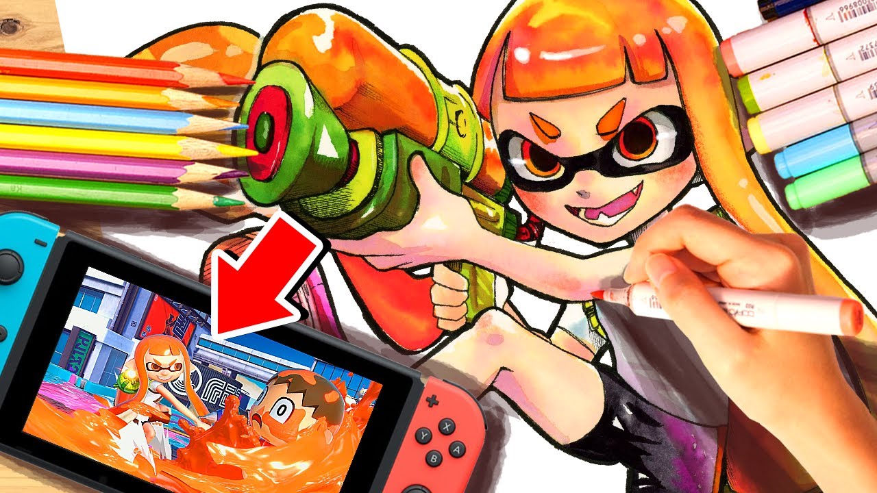 Профессиональный художник играют в Smash Bros. одновременно с рисованием персонажей!
