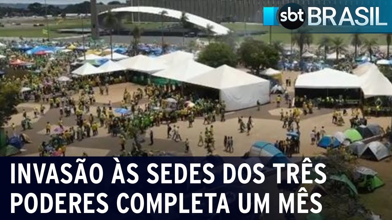 Com 653 denunciados, invasão às sedes dos Três Poderes completa um mês | SBT Brasil (08/02/23)
