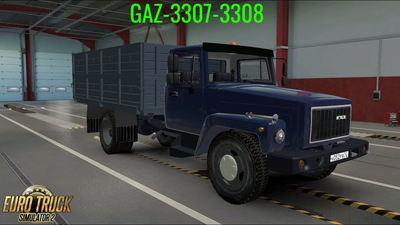Euro Truck Simulator 2 Обзор мода (GAZ 3307-33081) + свои грузы от BDF