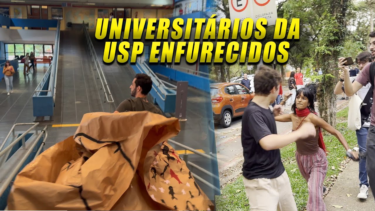 ARRANQUEI os CARTAZES dos COMUNISTAS na USP! Eles SURTARAM