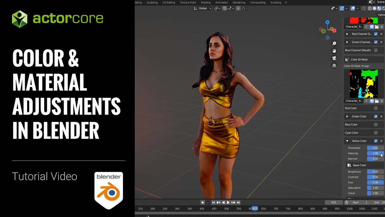 Adjust Colors and Materials in Blender to Create Unlimited Rigged Characters | ActorCore Asset Store