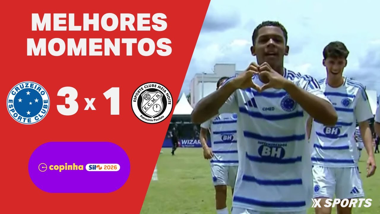 MELHORES MOMENTOS - CRUZEIRO 3 X 1 MEIA NOITE - COPINHA