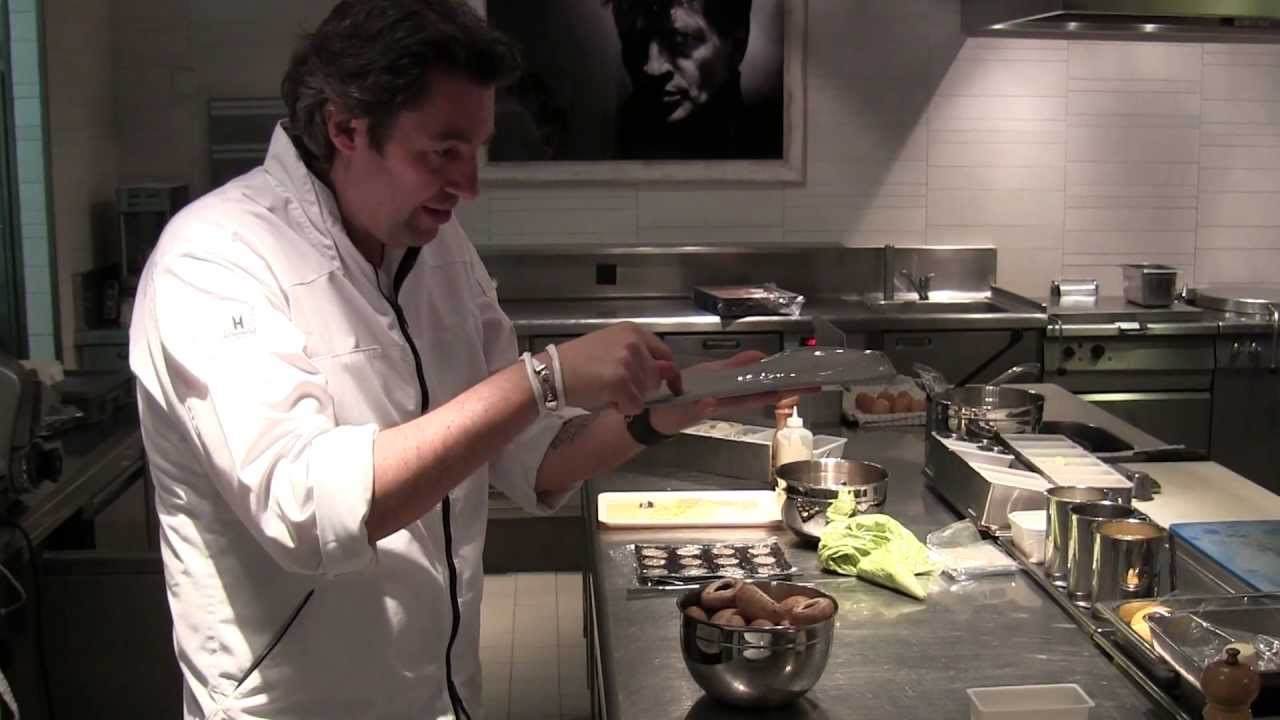 Hans van Wolde prepares a dish at Beluga