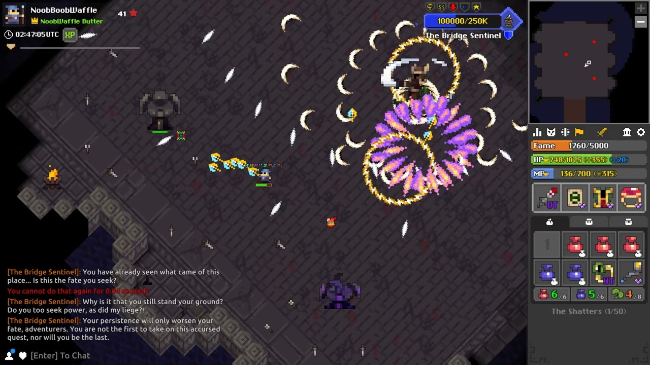 (rotmg testing) Wizard Rework v.s. Bridge Sentinel