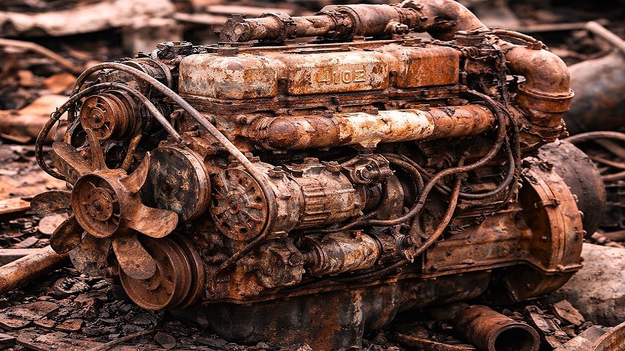 Complete Restoration of a Rotten 4102 Engine from an Abandoned Scrap Yard