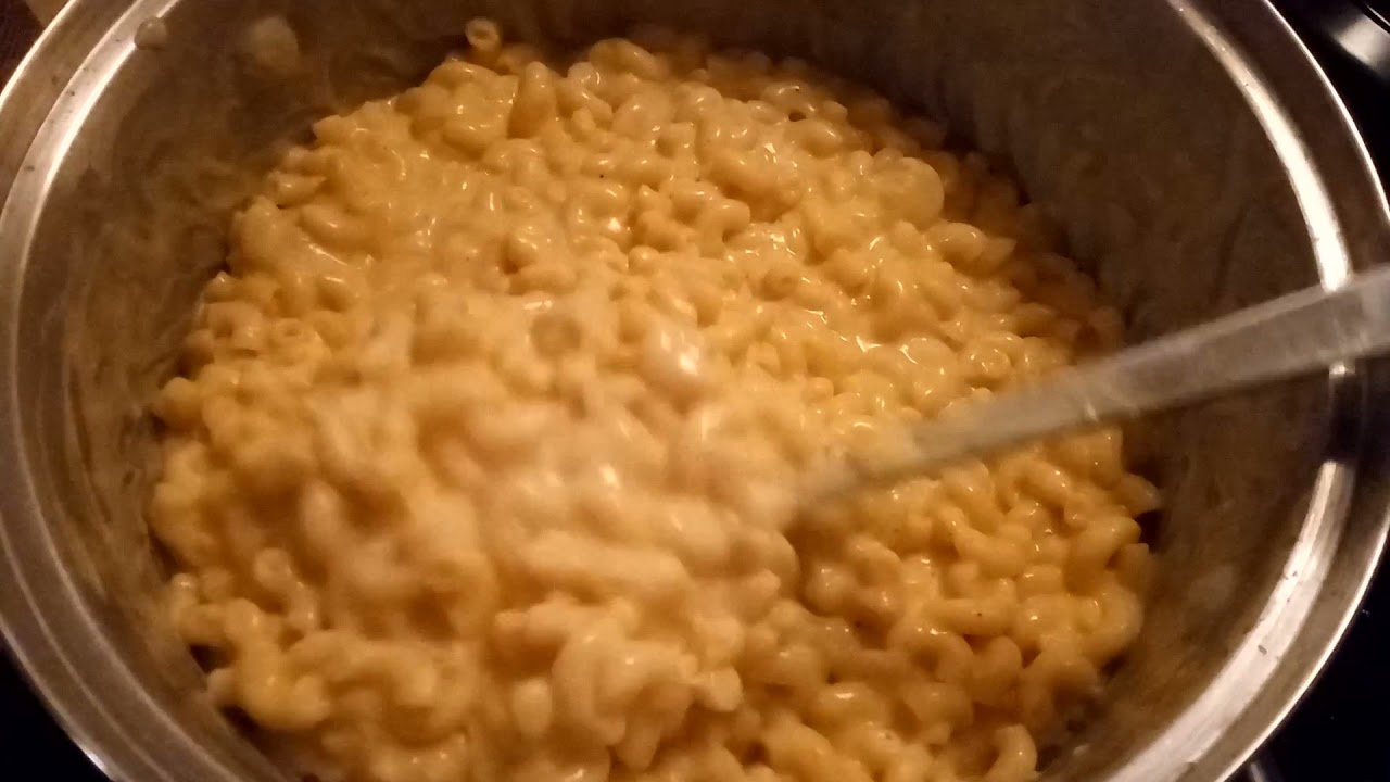 Stirring Mac and Cheese