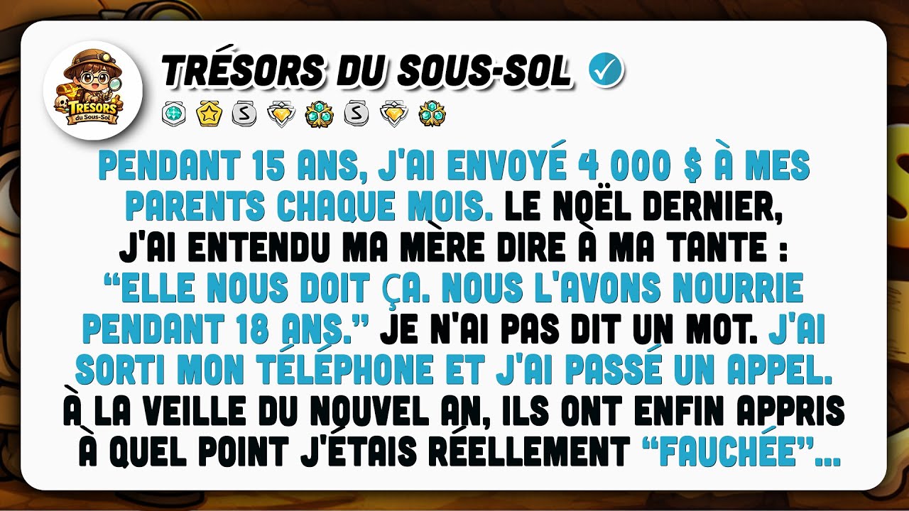 Mes Parents Disaient Que Je Leur Devais Tout. Au Nouvel An, J'ai Montré 15 Ans De...