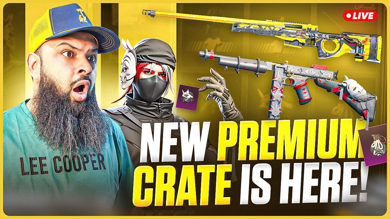 LIVE 🔥 Premium Noh Mask Ninja Set & Field Commander AWM Upgrade Spin 🔫 PUBG Mobile Crate Opening