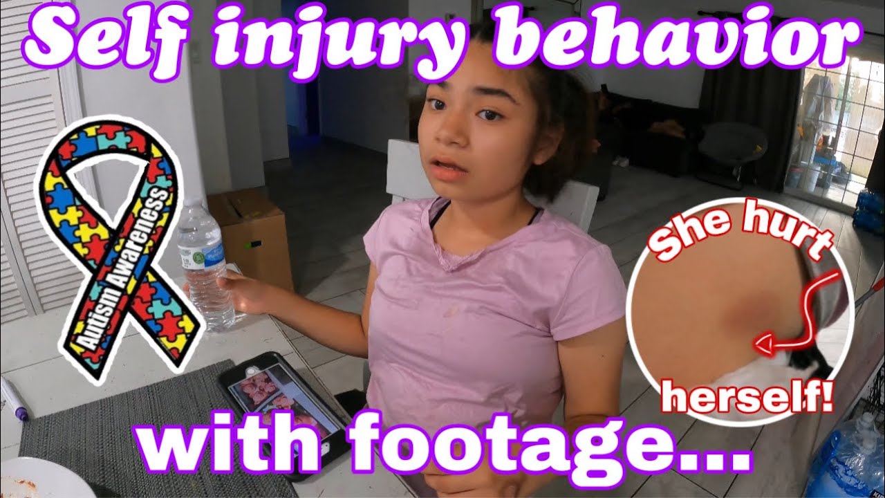 Autistic non verbal teen girl self injurious behavior! **high pain tolerance** Autism life with Ashy