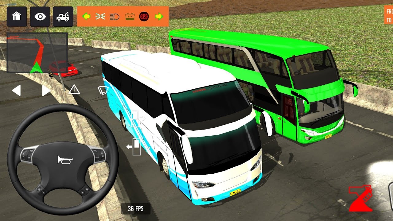 BUS SIMULATOR INDONESA || 🚍Bus  Driving👮‍♂️ City • new Coach bus Simulator-Android Gameplay Bus 2025