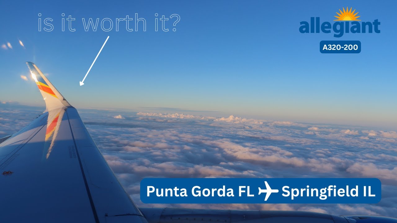 Is flying Allegiant Airline's Airbus A320 from Florida worth the cost savings? (PGD)to(SPI) #N197NV