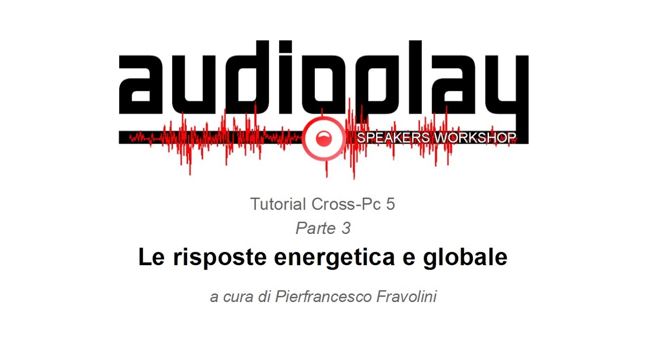 Audioplay Speakers Workshop - Tutorial Cross-Pc 5 - terza parte