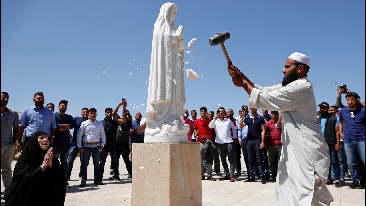 A Muslim Man Smashed the Virgin Mary Statue in Rage… What Happened Next Left Everyone Speechless