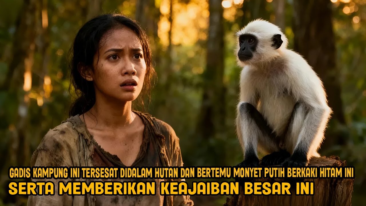VIRAL! GADIS KAMPUNG TERSESAT DIHUTAN BERTEMU MONYET PUTIH BERKAKI HITAM MEMBERIKAN KEAJAIBAN BESAR