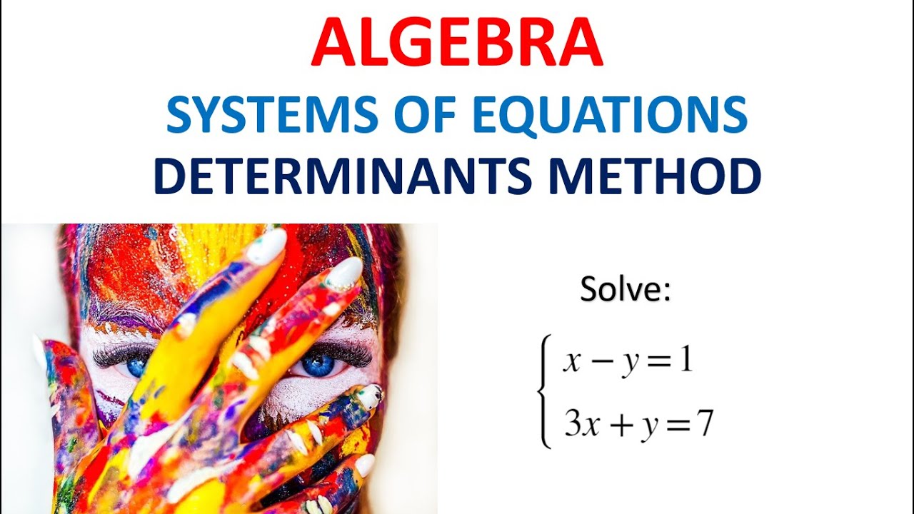 174. ALGEBRA: Systems of equations (determinants method)