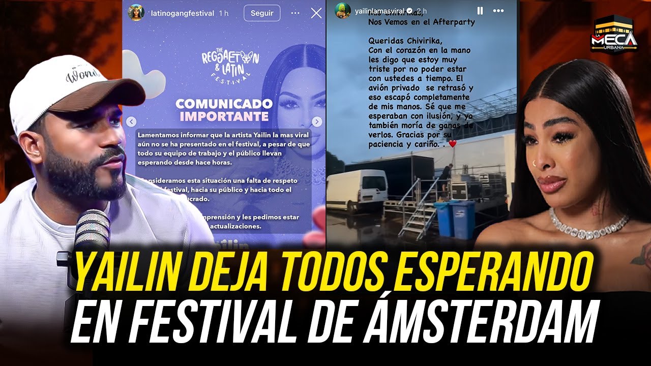 YAILIN DEJA A TODOS ESPERANDO EN FESTIVAL DE AMSTERDAM !